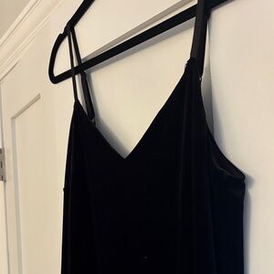 Aqua Black Velvet Mini Dress